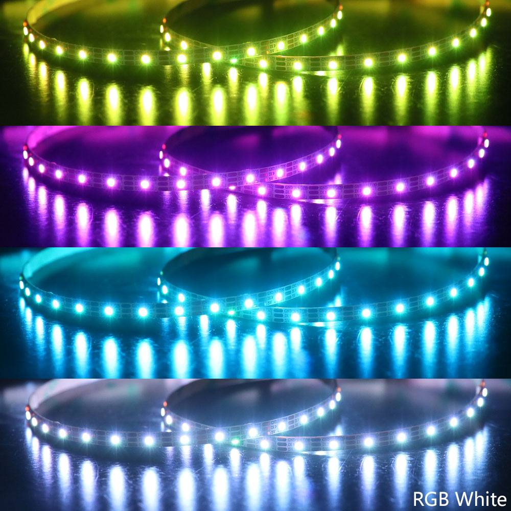 SK6805(Similar to SK6812) SMD2427 RGB 90LEDS/M DC5V Ultra Slim 5MM-Wide Digital Intelligent Addressable LED Strip Lights - 1m/3.28ft per roll SK6805(Similar to SK6812) SMD2427 RGB 90LEDS/M DC5V Ultra Slim 5MM-Wide Digital Intelligent Addressable LED Strip Lights - 1m/3.28ft per roll